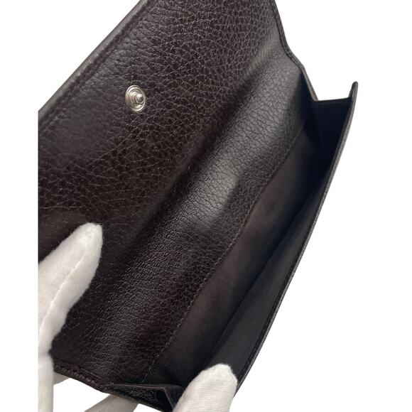 GUCCI Full Inclusion Brown Interlocking GG Studded Leather Long Wallet EUC - Picture 6 of 13